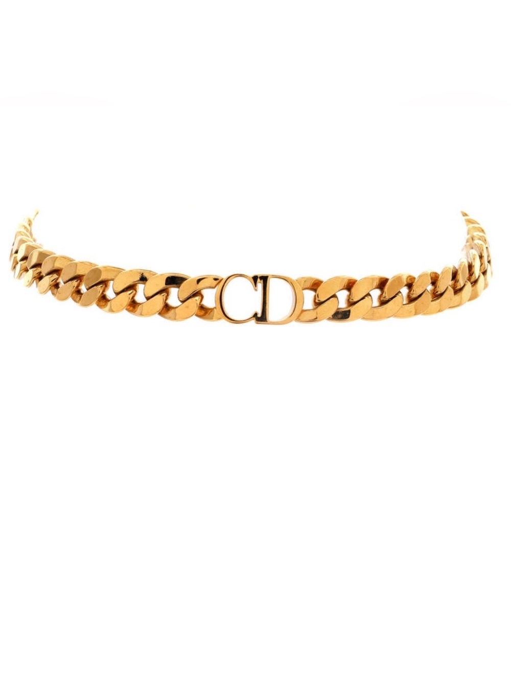 CHRISTIAN DIOR Danseuse Etoile Chain Choker Necklace Gold - Picture 7 of 17